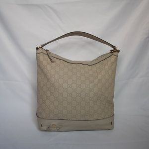 Cream Gucci Hobo Bag